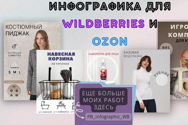 Дизайнер инфографики карточек товара на WB и OZON 1