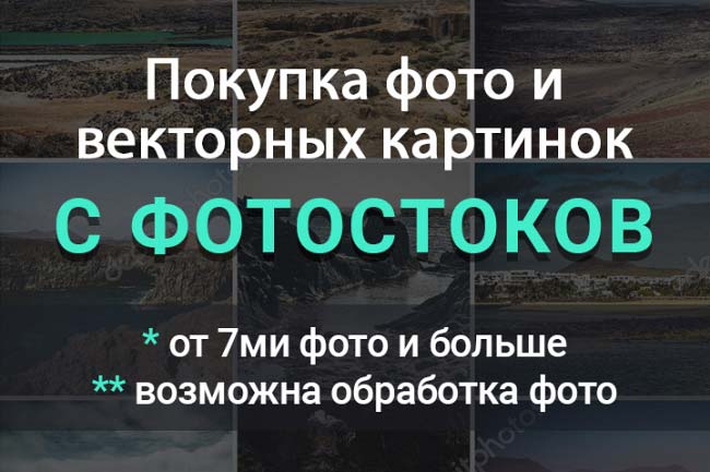 7 любых фото или векторных картинок с фотостоков 1