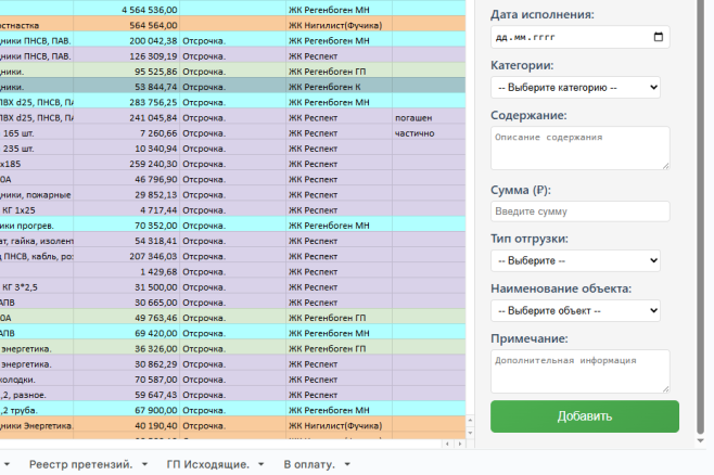 Форма добавления данных в гугл таблицы, Google Sheets.