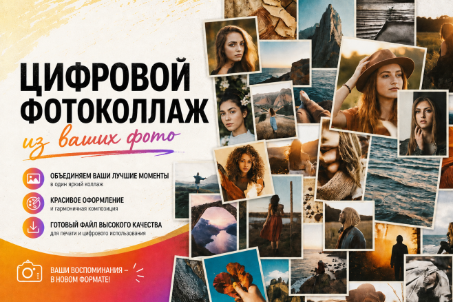 Цифровой фотоколлаж вашей фотографии