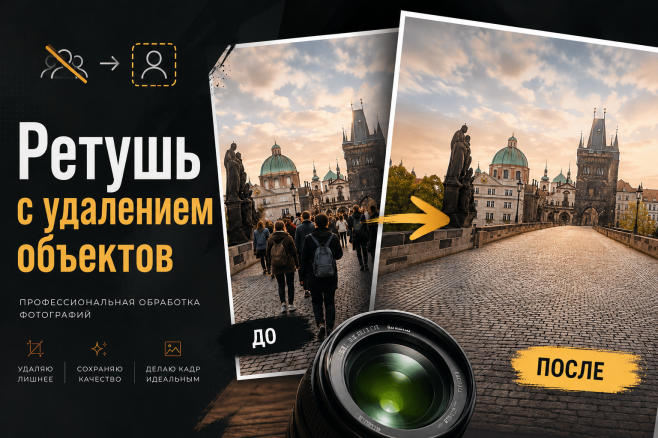 Ретушь с удалением объектов