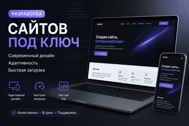 Разработка современного сайта под ключ