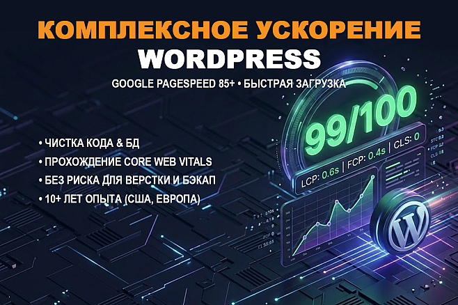 Ускорю сайт на WordPress - PageSpeed 90+ Core Web Vitals