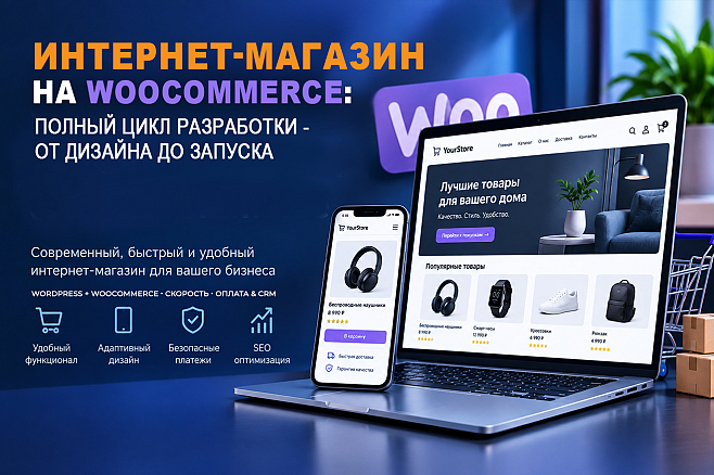 Разработка интернет-магазина на WordPress + WooCommerce под ключ