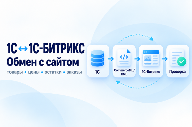 Исправлю проблему обмена 1С и сайта на 1С-Битрикс