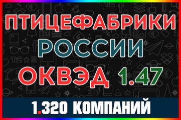 База компаний - Птицефабрики, Разведение сельскохозяйственной птицы РФ