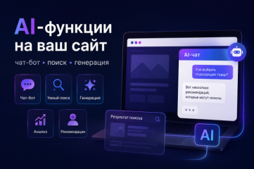 Добавлю AI-функции на ваш сайт чат-бот, генерация, поиск
