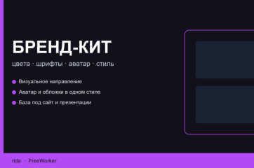 Бренд кит light. Цвета, шрифты, аватар, обложки в одном стиле