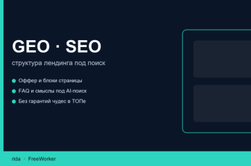 GEO и SEO структура лендинга. Оффер, блоки, FAQ под поиск