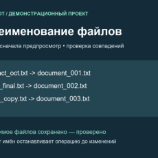 Демонстрация: безопасное переименование файлов на Python